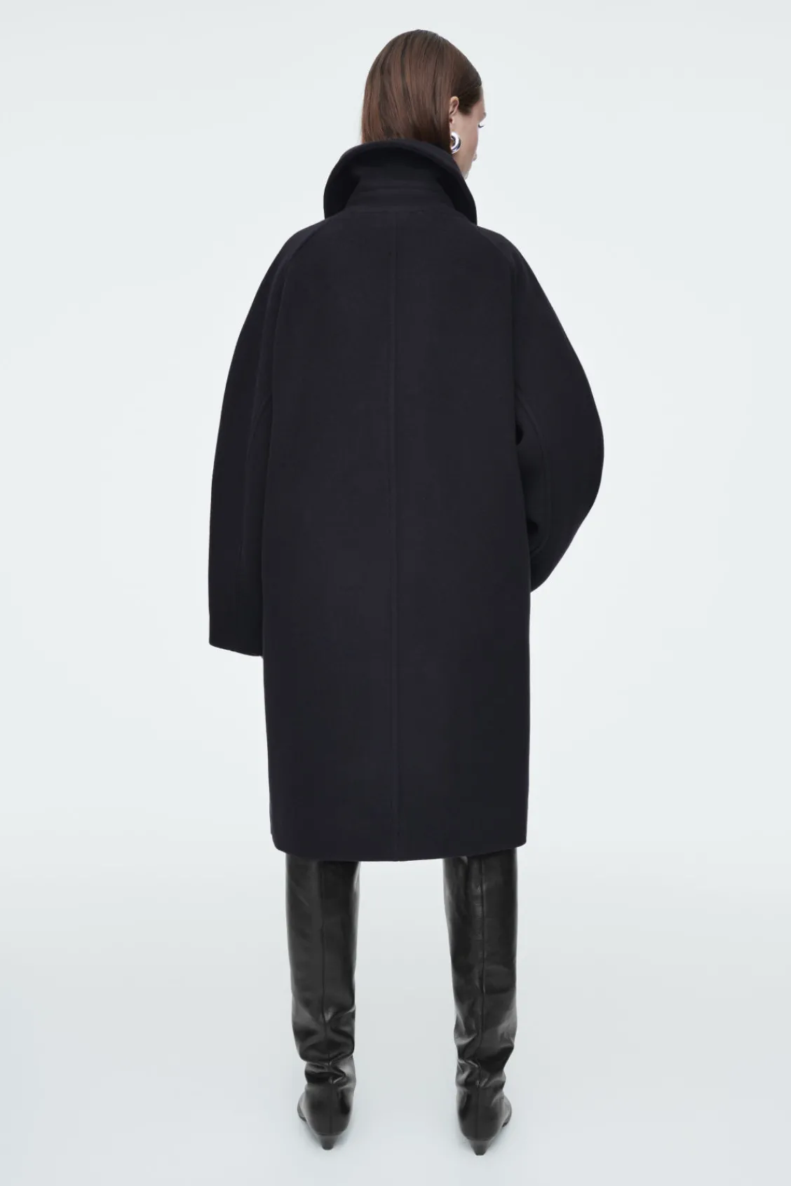 COS OVERSIZED SINGLE-BREASTED WOOL COAT-Women Coats & Jackets