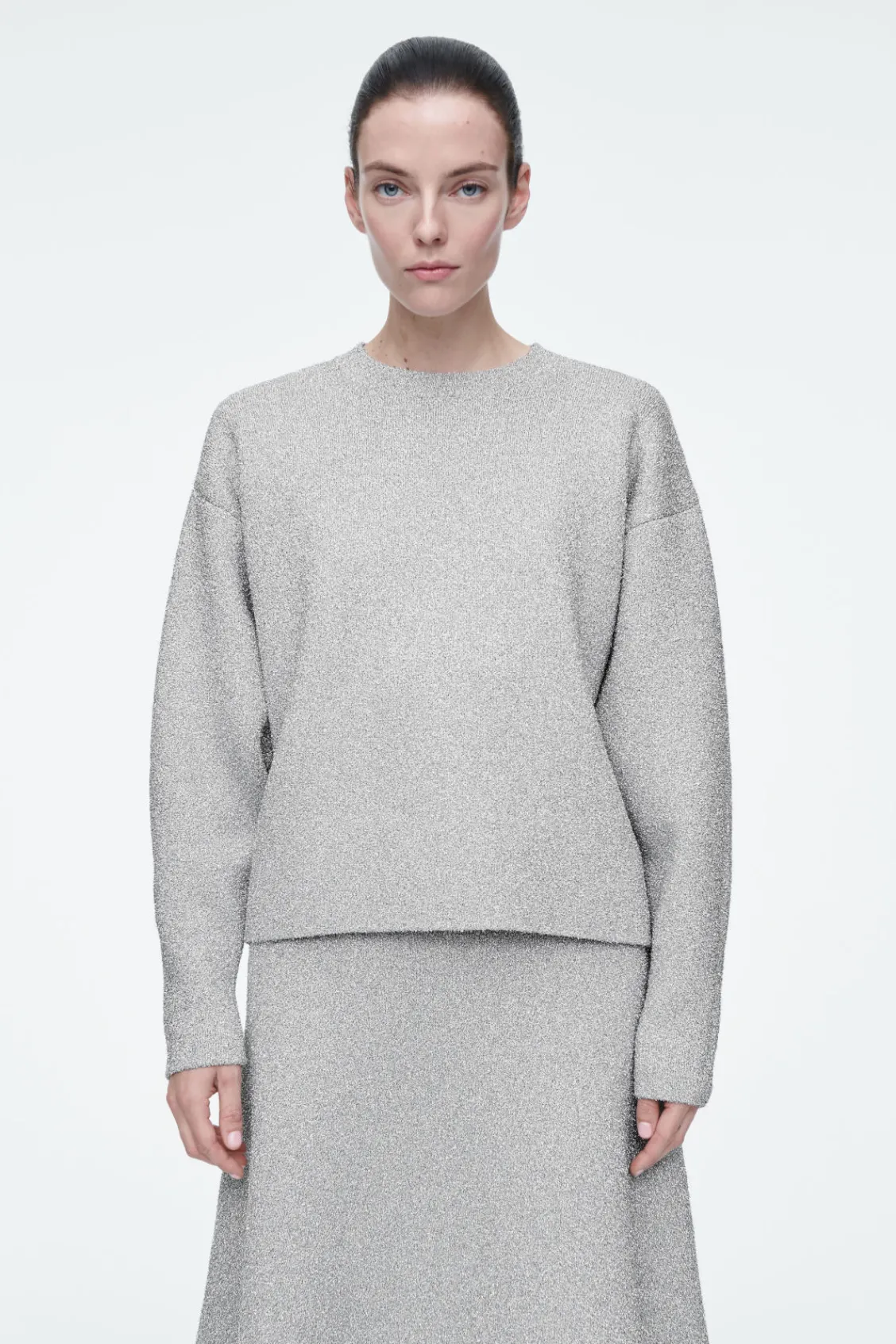 COS OVERSIZED SPARKLY MERINO WOOL SWEATER-Women Sweaters & Cardigans