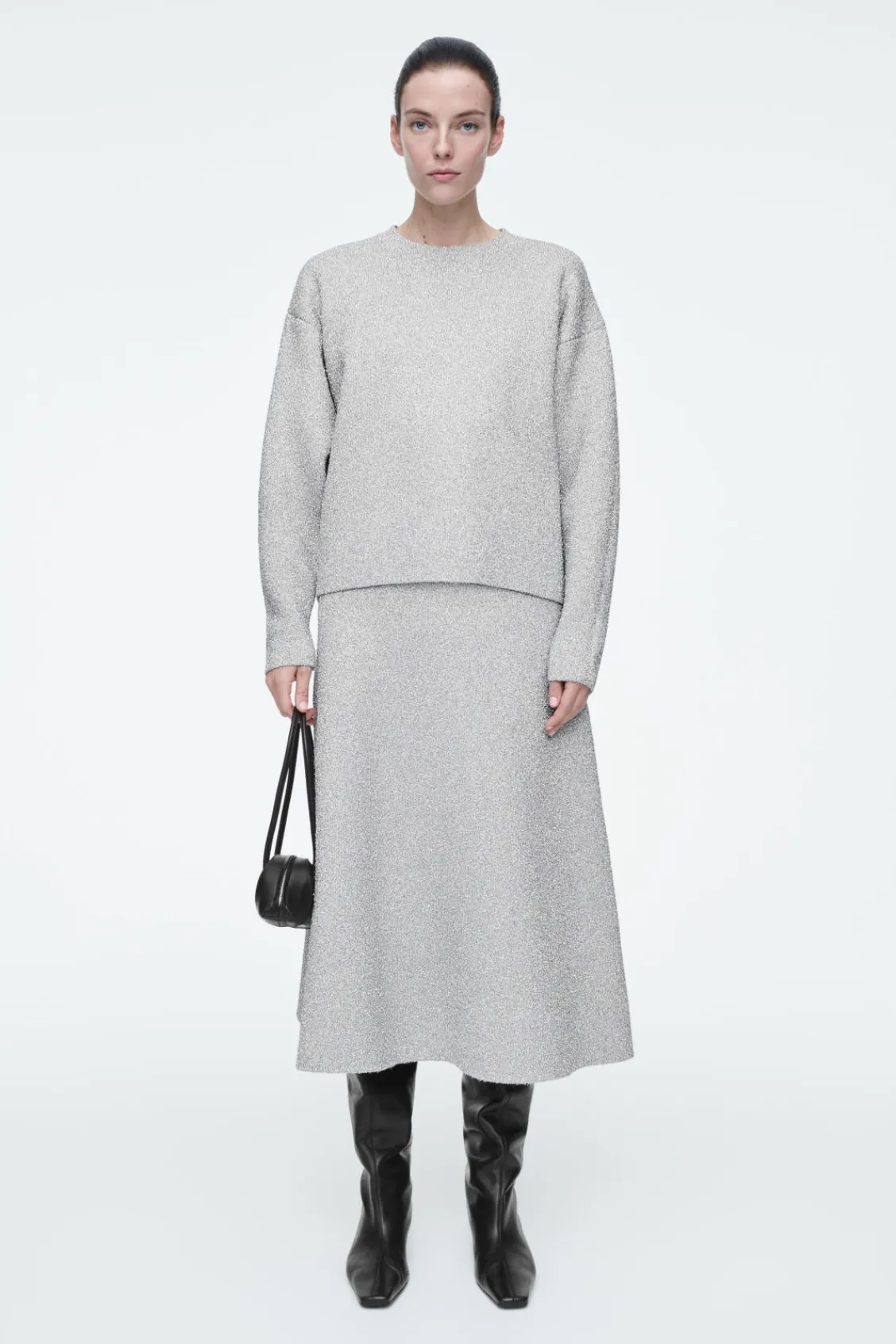 COS OVERSIZED SPARKLY MERINO WOOL SWEATER-Women Sweaters & Cardigans