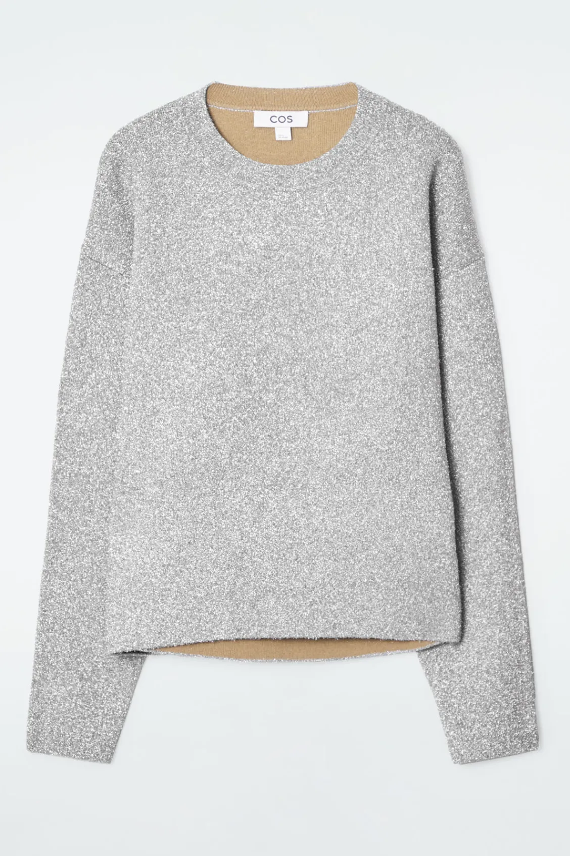COS OVERSIZED SPARKLY MERINO WOOL SWEATER-Women Sweaters & Cardigans