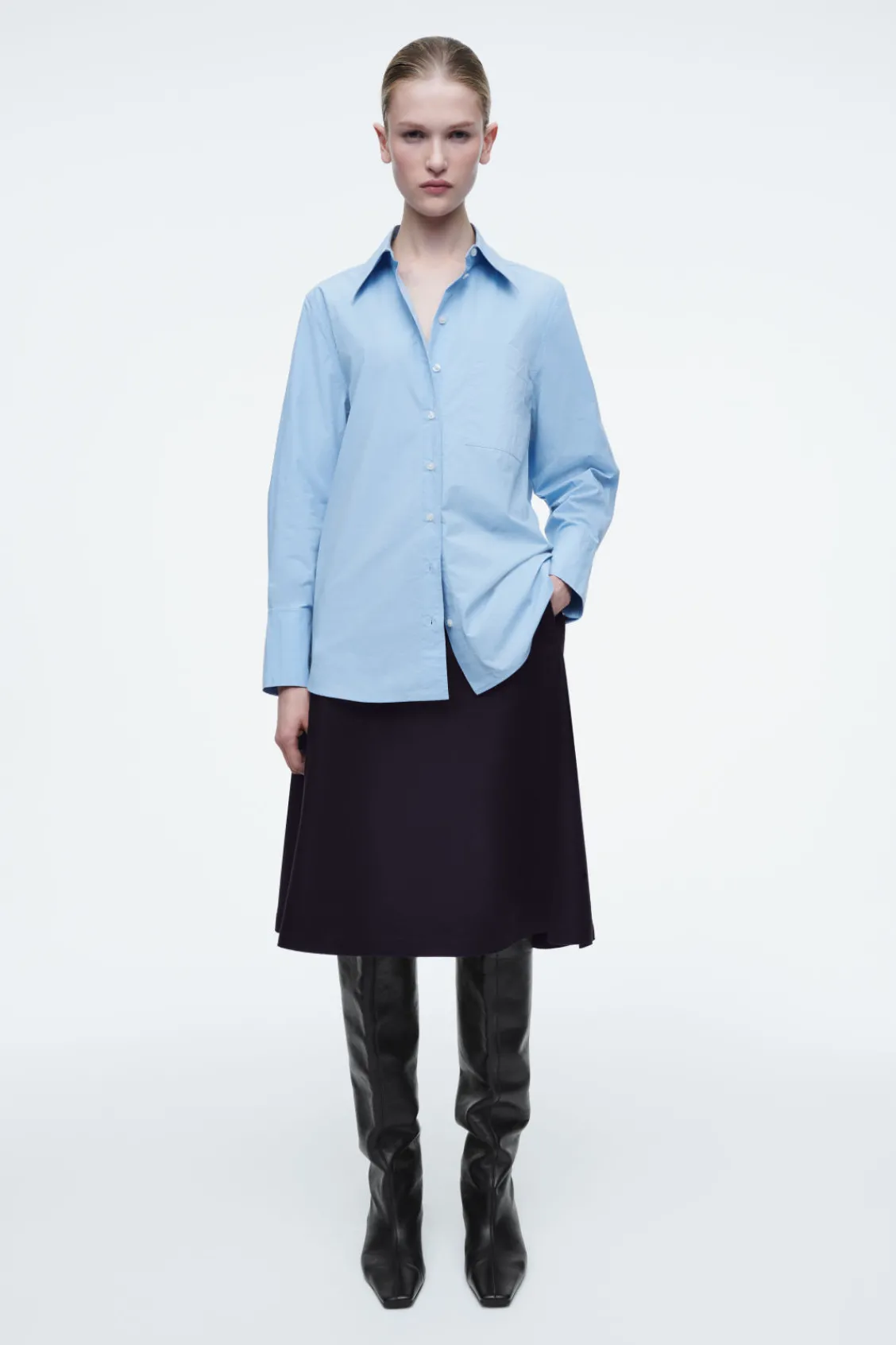 COS OVERSIZED TAILORED SHIRT-Women Shirts & Blouses | Tops
