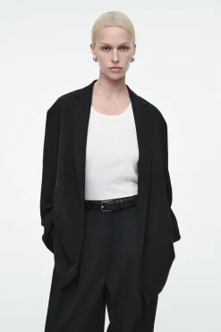 COS OVERSIZED TIE-FRONT BLAZER-Women Coats & Jackets