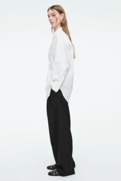 COS OVERSIZED TIE-WAIST SHIRT-Women Shirts & Blouses | Tops
