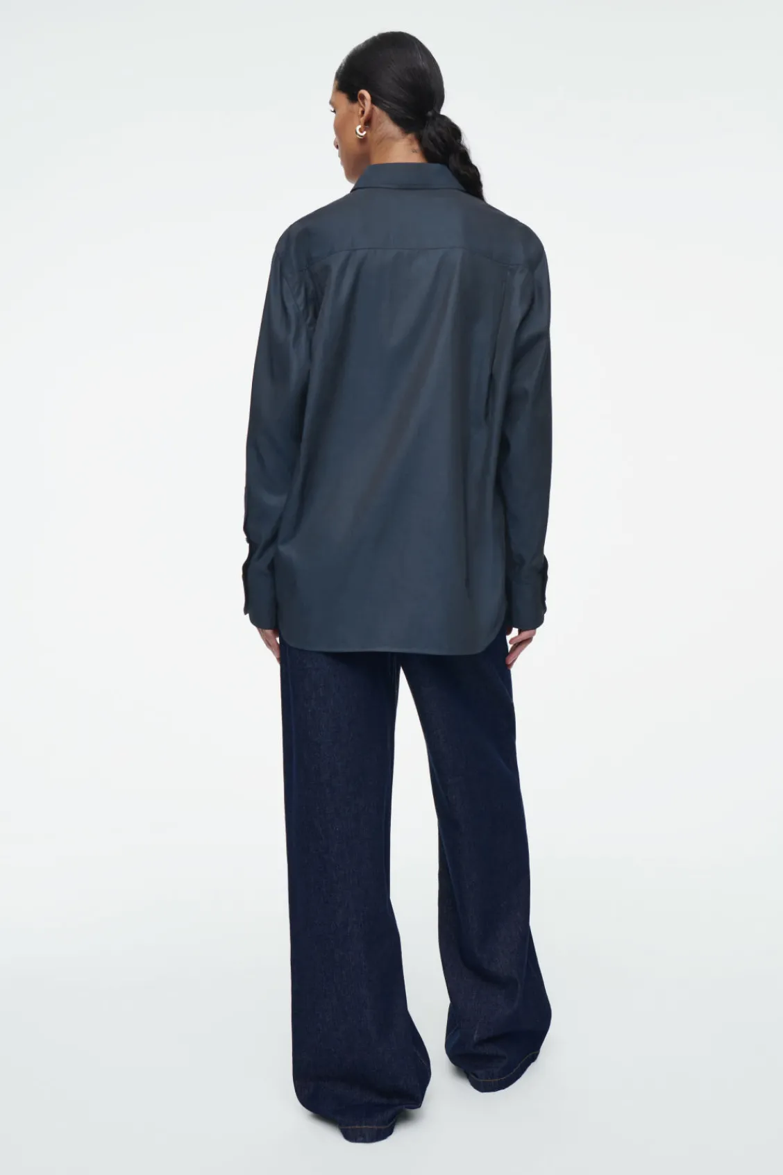 COS OVERSIZED TWILL SHIRT-Women Shirts & Blouses | Tops