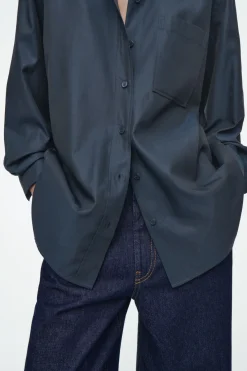 COS OVERSIZED TWILL SHIRT-Women Shirts & Blouses | Tops
