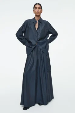 COS OVERSIZED TWILL SHIRT-Women Shirts & Blouses | Tops