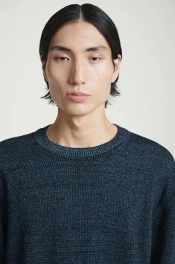 COS OVERSIZED TWO-TONE KNITTED COTTON T-SHIRT- T-Shirts | Sweaters & Cardigans