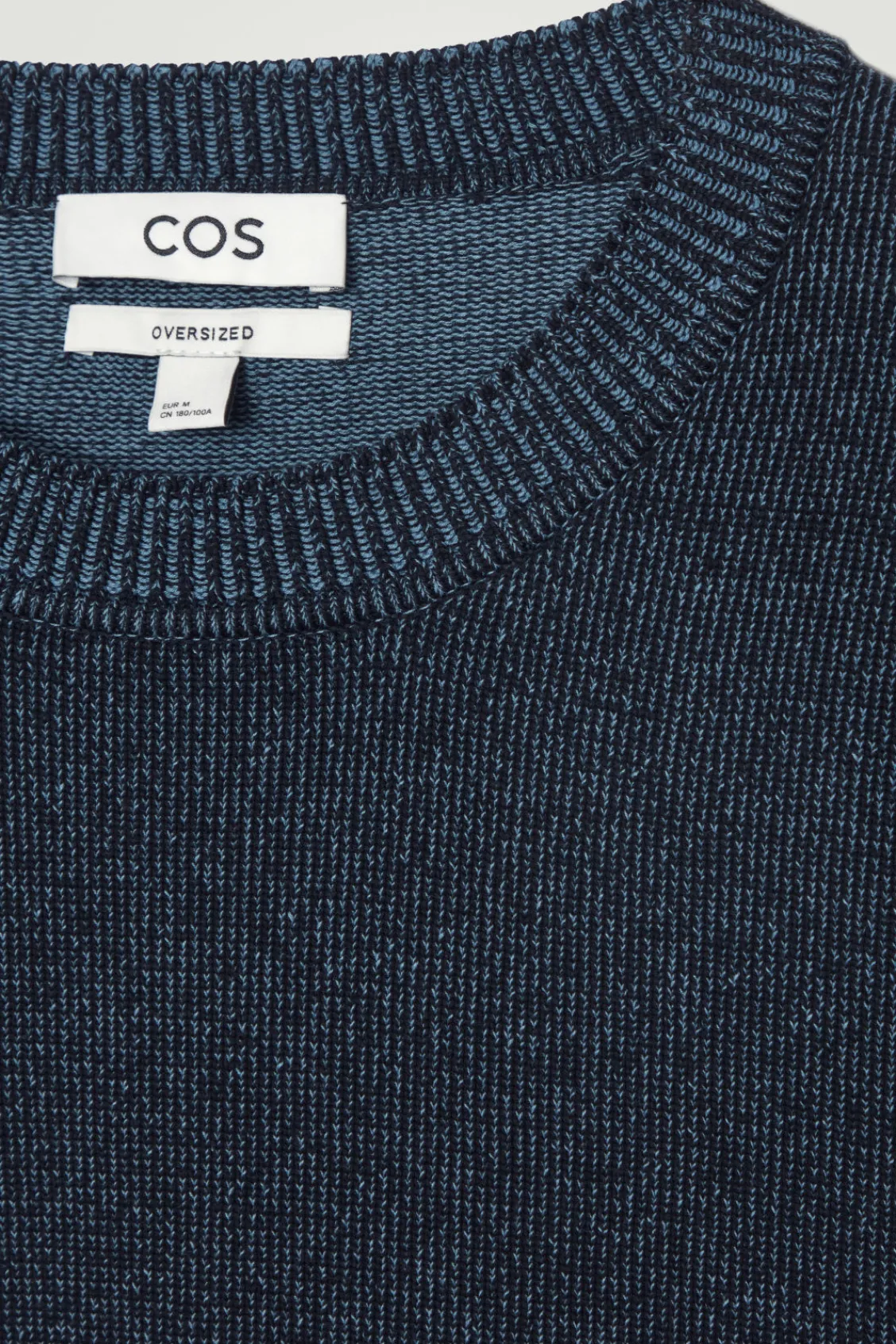 COS OVERSIZED TWO-TONE KNITTED COTTON T-SHIRT- T-Shirts | Sweaters & Cardigans