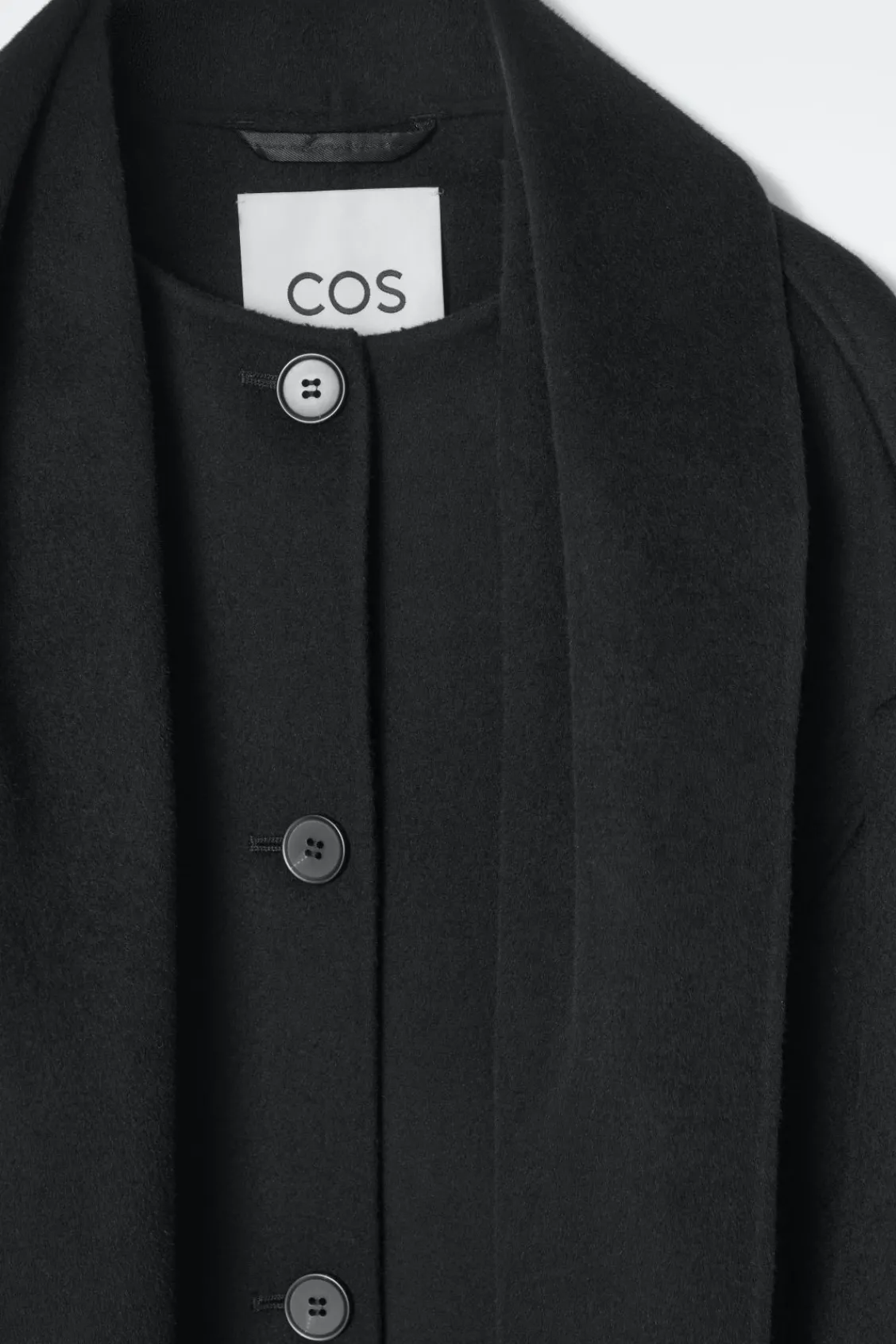 COS OVERSIZED WOOL-BLEND SCARF JACKET-Women Coats & Jackets