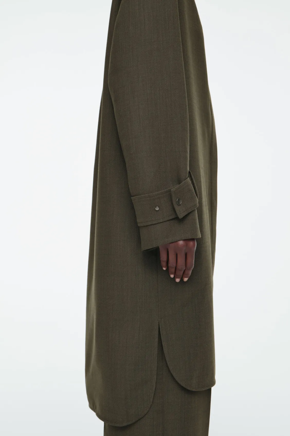 COS OVERSIZED WOOL-BLEND SHIRT DRESS-Women Dresses & Jumpsuits
