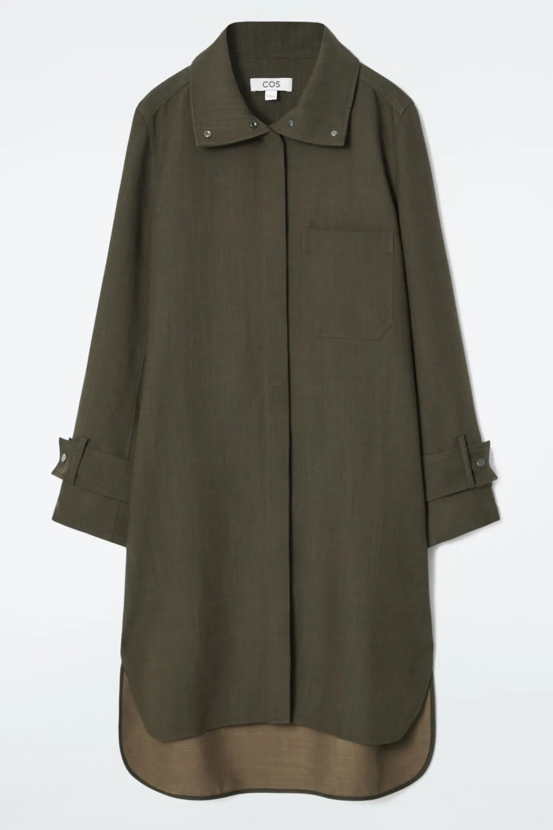 COS OVERSIZED WOOL-BLEND SHIRT DRESS-Women Dresses & Jumpsuits