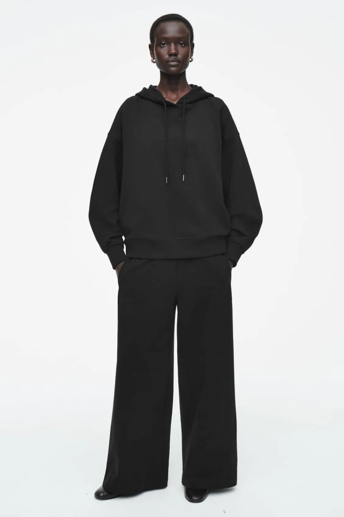 COS OVRESIZED JERSEY HOODIE-Women Tops