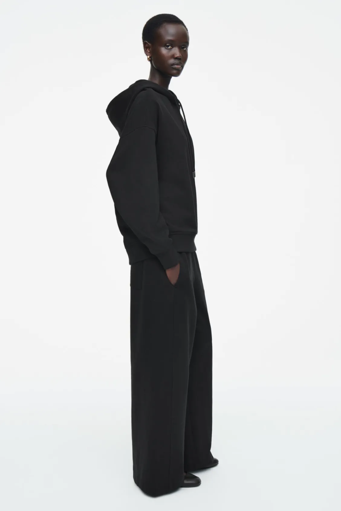 COS OVRESIZED JERSEY HOODIE-Women Tops