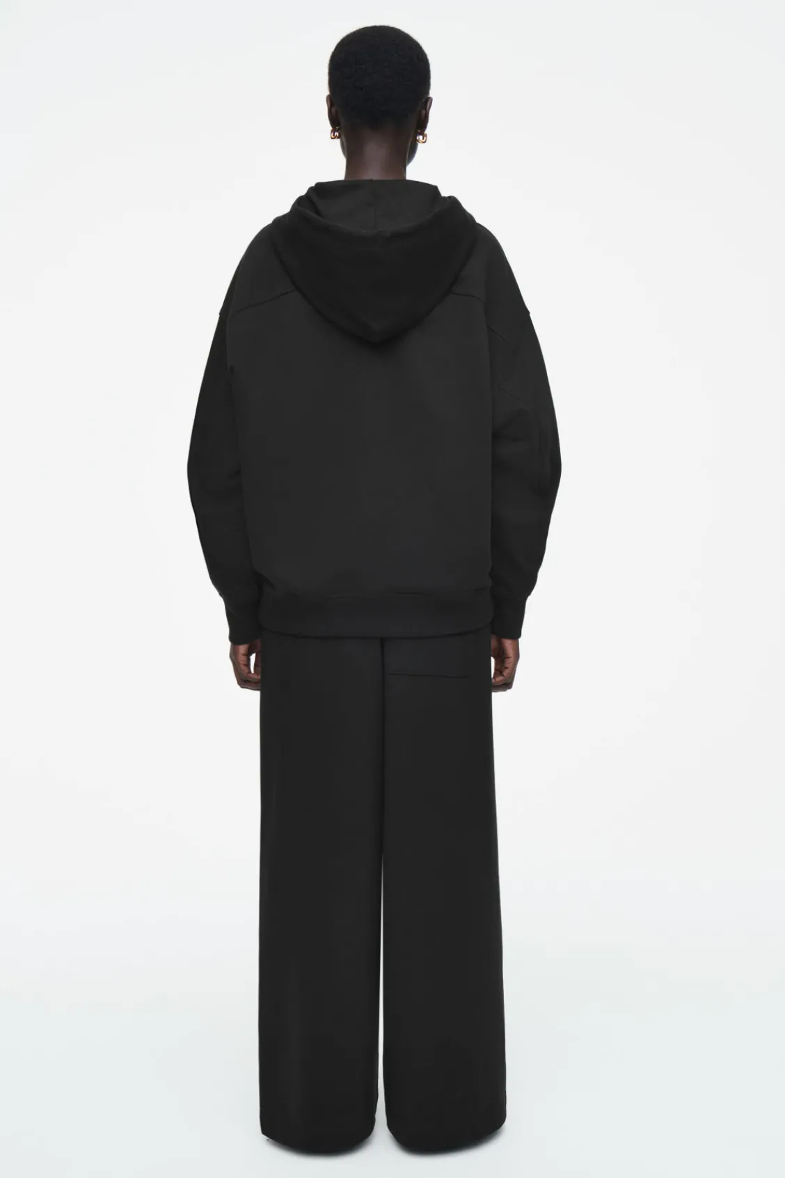 COS OVRESIZED JERSEY HOODIE-Women Tops