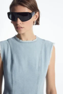 COS PANELED DENIM MINI DRESS-Women Dresses & Jumpsuits