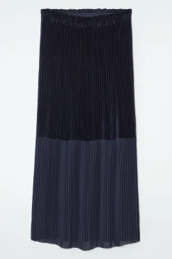 COS PANELED PLEATED COLUMN MAXI SKIRT-Women Skirts