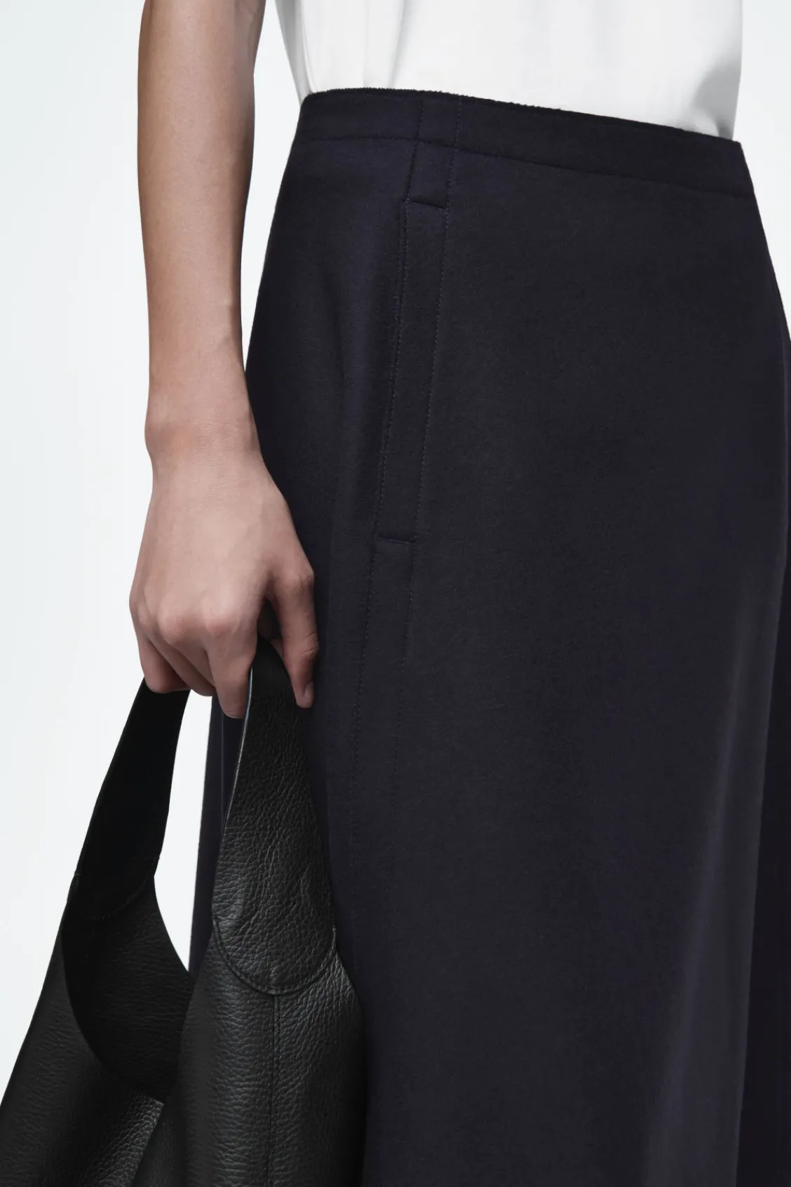COS PANELLED WOOL MIDI SKIRT-Women Skirts