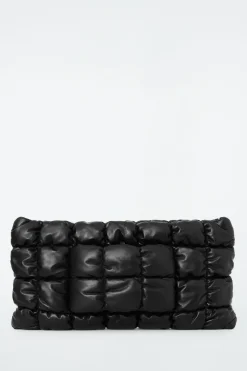 COS PILLOW OVERSIZED QUILTED CLUTCH - LEATHER-Women Bags