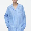 COS PINSTRIPED COTTON PAJAMA SHIRT-Women Shirts & Blouses | Tops