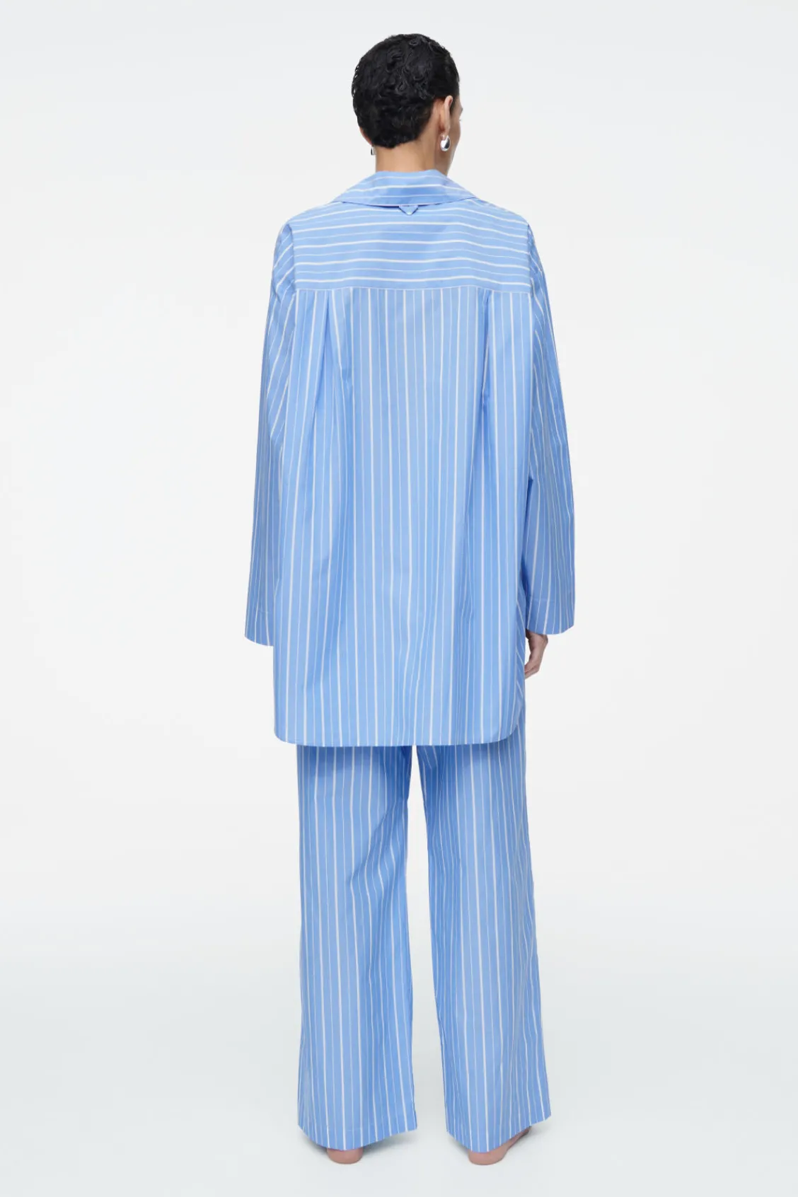 COS PINSTRIPED COTTON PAJAMA SHIRT-Women Shirts & Blouses | Tops