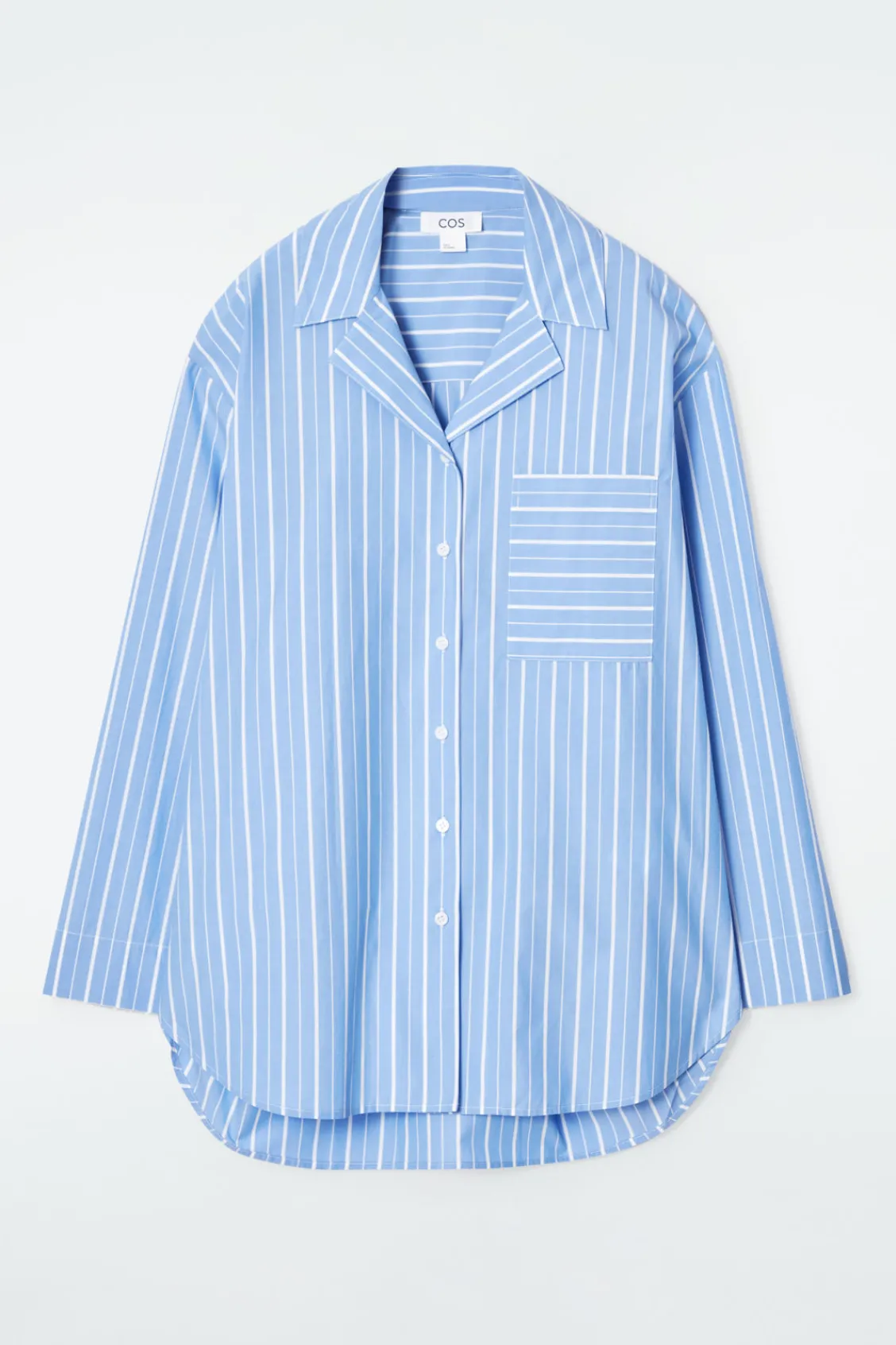 COS PINSTRIPED COTTON PAJAMA SHIRT-Women Shirts & Blouses | Tops