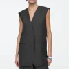 COS PINSTRIPED WOOL WAISTCOAT-Women Tops | Vests & Tailoring