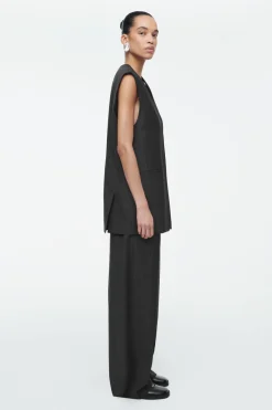 COS PINSTRIPED WOOL WAISTCOAT-Women Tops | Vests & Tailoring