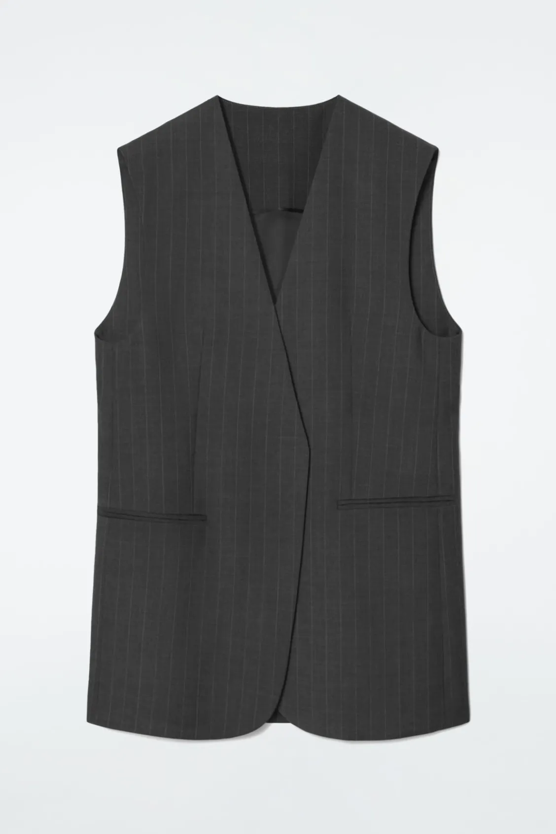 COS PINSTRIPED WOOL WAISTCOAT-Women Tops | Vests & Tailoring