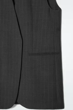 COS PINSTRIPED WOOL WAISTCOAT-Women Tops | Vests & Tailoring