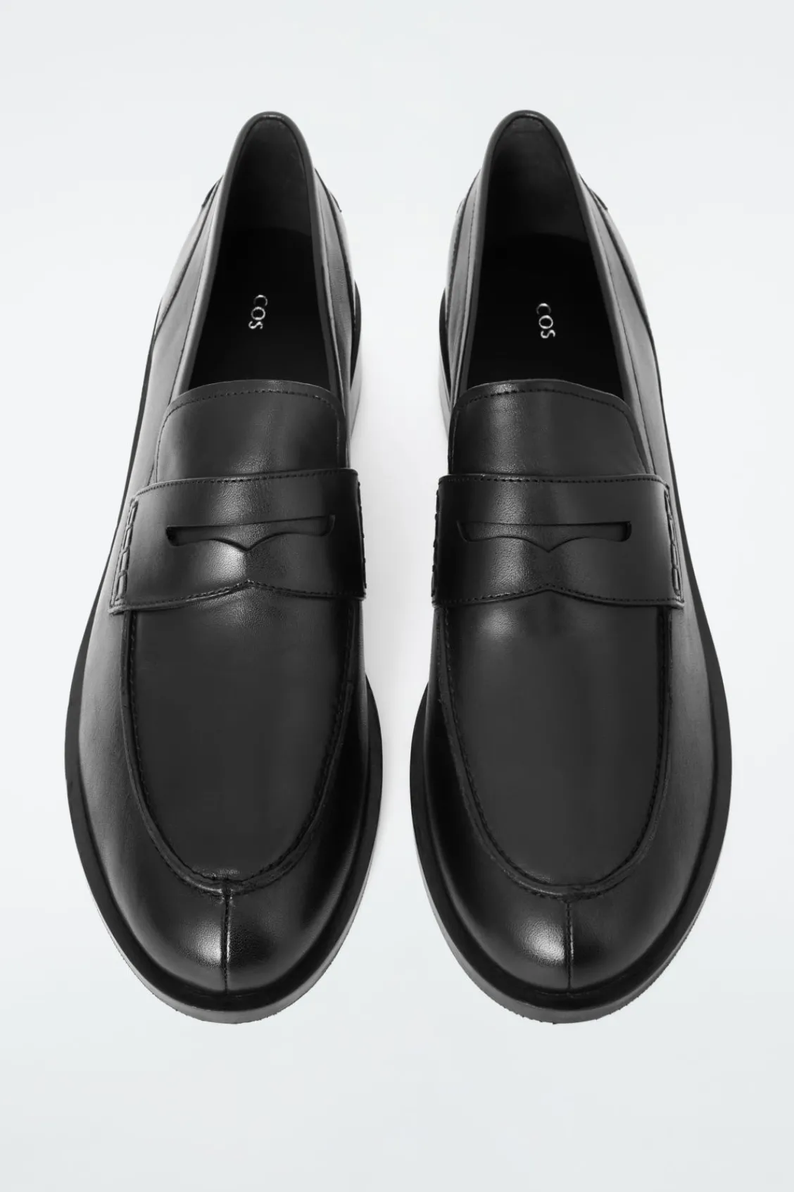 COS PINTUCKED LEATHER PENNY LOAFERS-Women Shoes