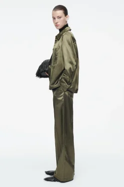 COS PINTUCKED SATIN UTILITY PANTS-Women Vests & Tailoring | Pants