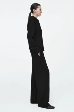COS PINTUCKED STRAIGHT-LEG PANTS-Women Pants