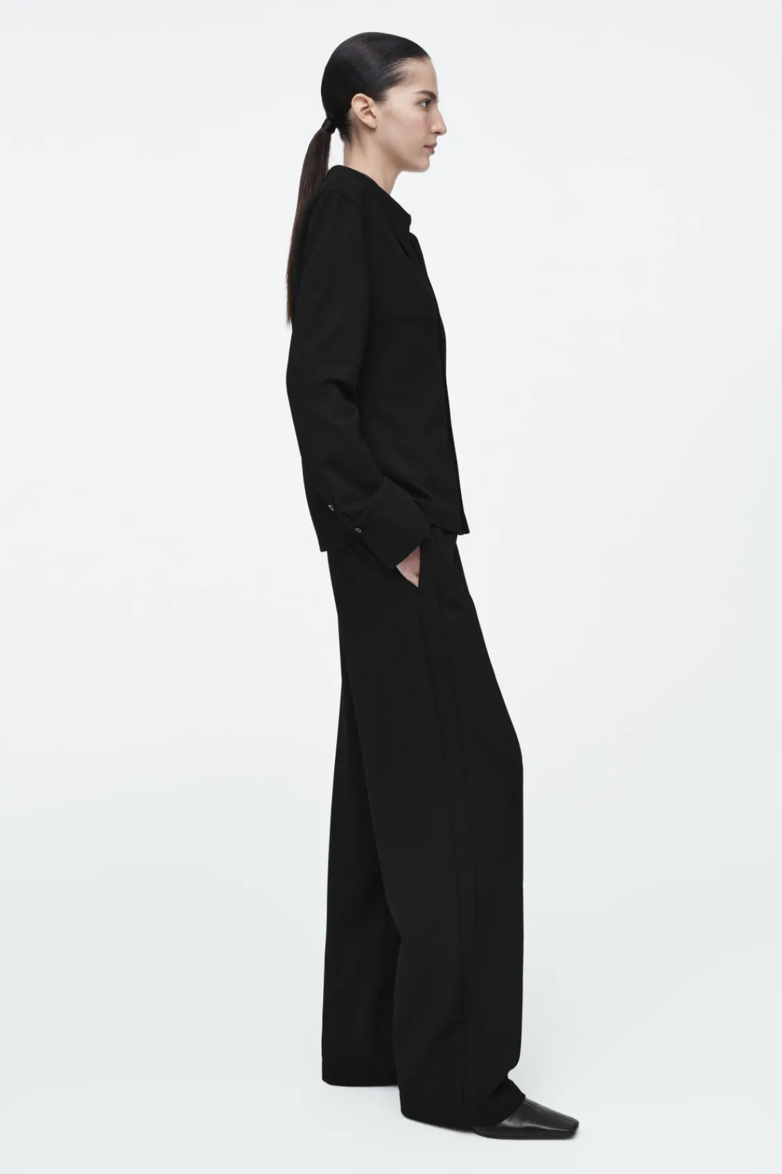 COS PINTUCKED STRAIGHT-LEG PANTS-Women Pants