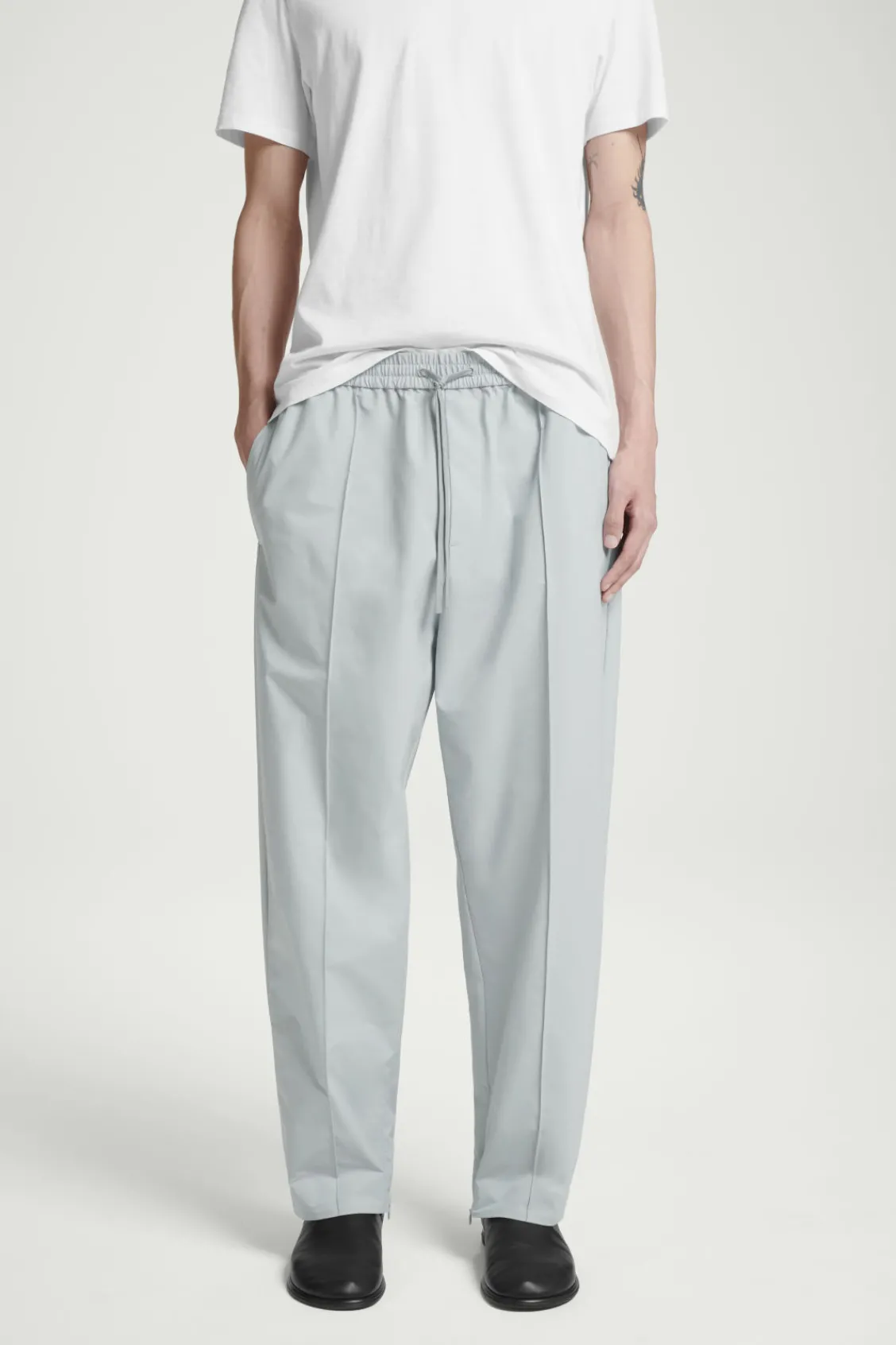 COS PINTUCKED TAPERED TRACK PANTS- Pants