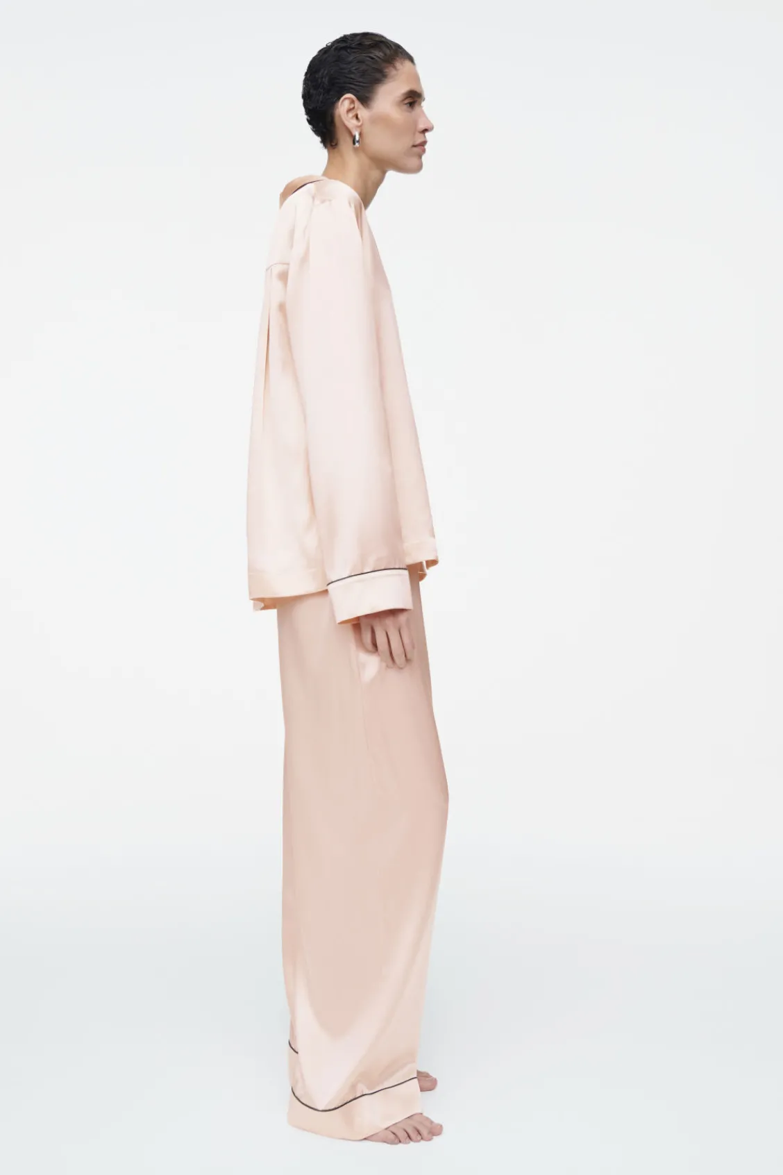 COS PIPED SILK PAJAMA PANTS-Women Pants