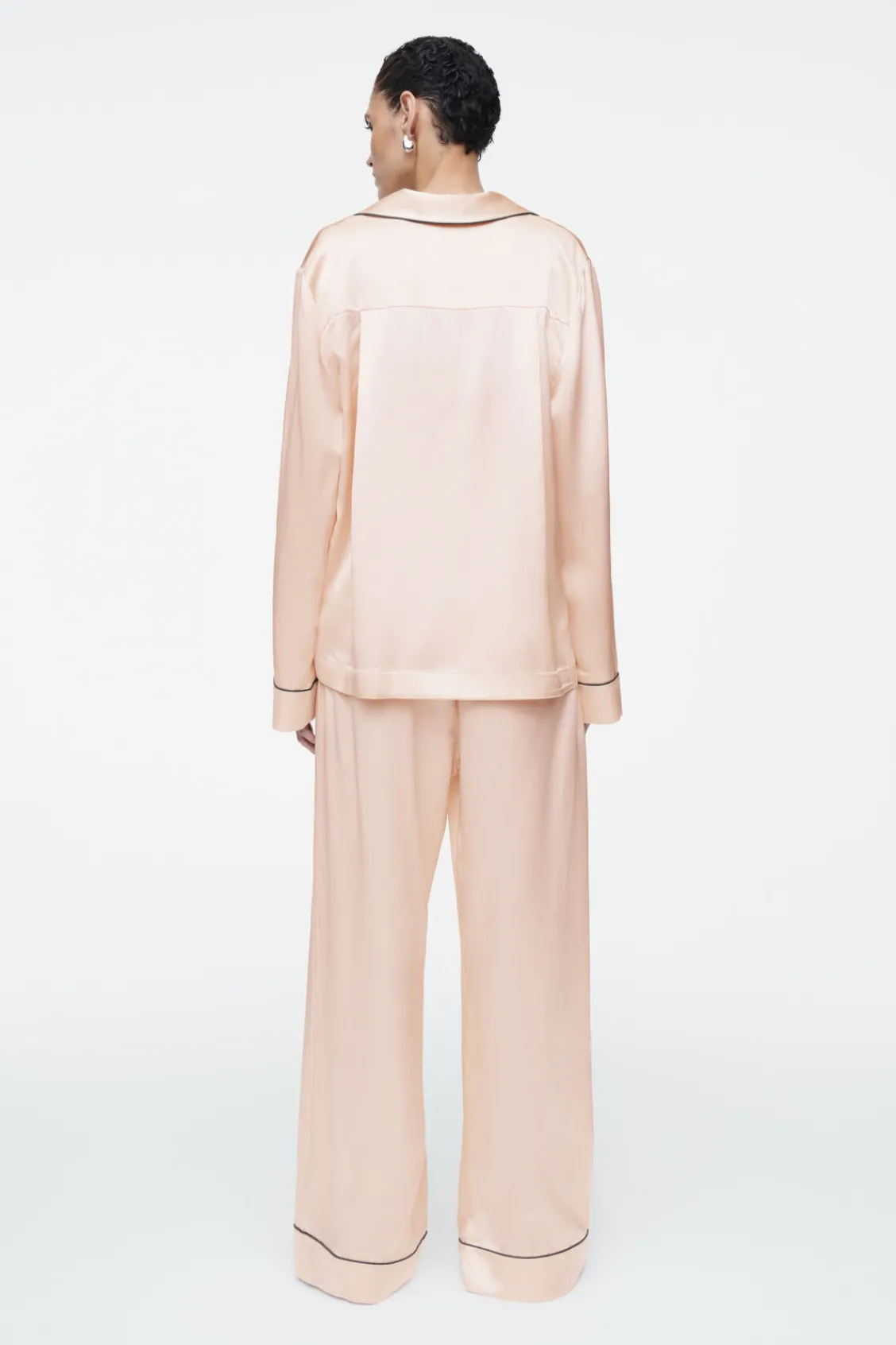 COS PIPED SILK PAJAMA PANTS-Women Pants