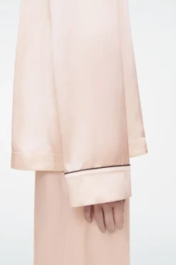 COS PIPED SILK PAJAMA SHIRT-Women Shirts & Blouses | Tops