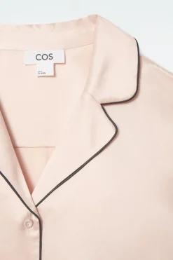 COS PIPED SILK PAJAMA SHIRT-Women Shirts & Blouses | Tops