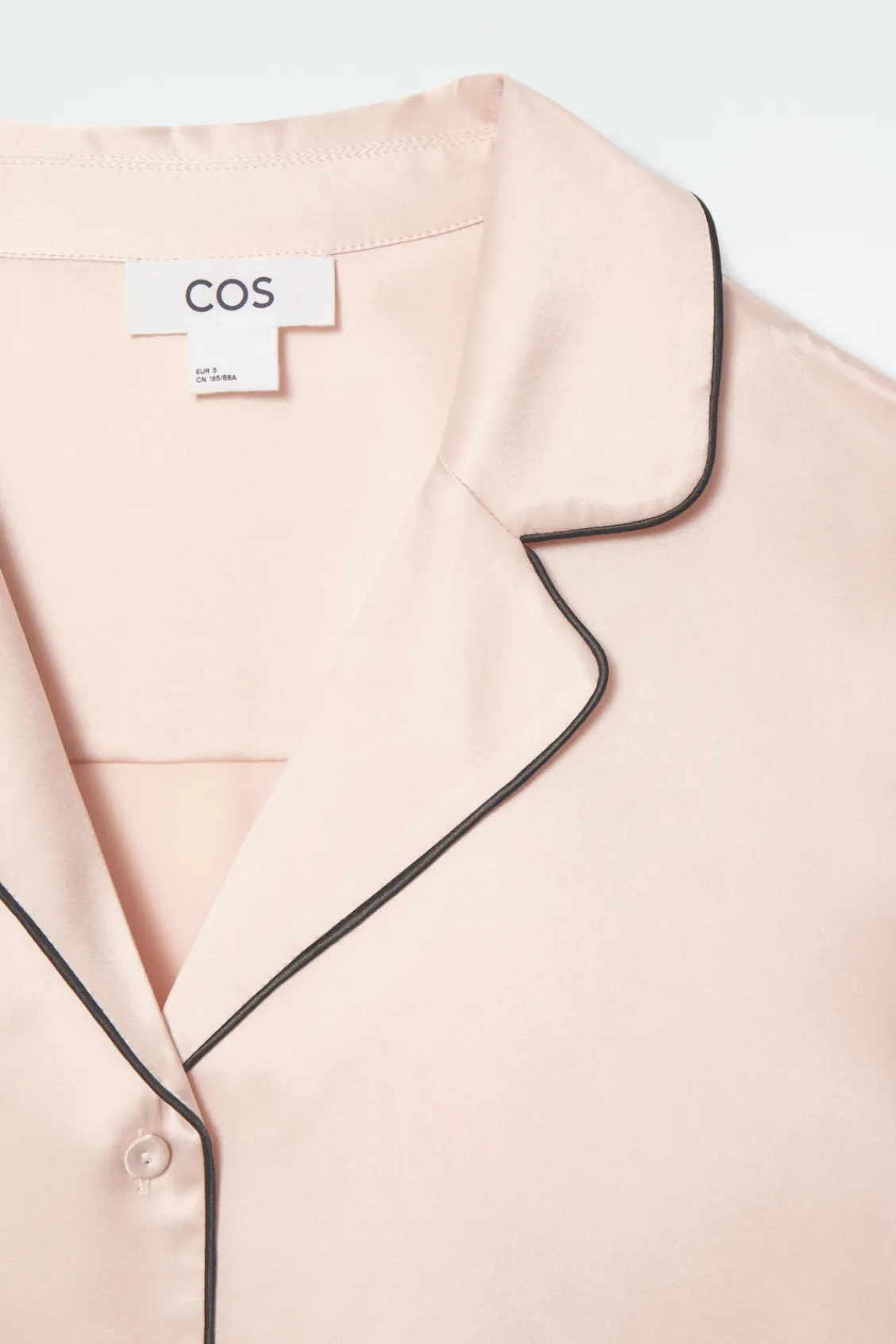 COS PIPED SILK PAJAMA SHIRT-Women Shirts & Blouses | Tops