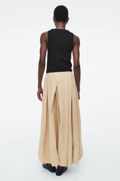 COS PLEATED A-LINE MIDI SKIRT-Women Skirts