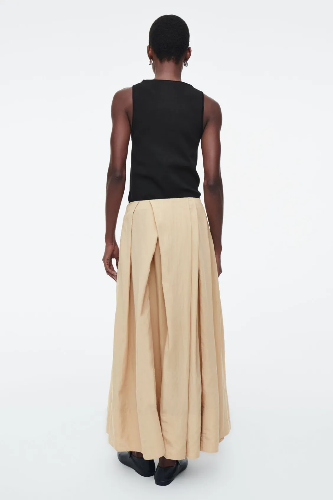 COS PLEATED A-LINE MIDI SKIRT-Women Skirts