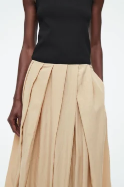 COS PLEATED A-LINE MIDI SKIRT-Women Skirts