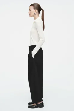 COS PLEATED BARREL-LEG CHINOS-Women Pants