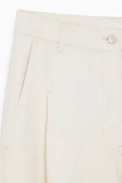 COS PLEATED BARREL-LEG DENIM PANTS-Women Jeans | Pants