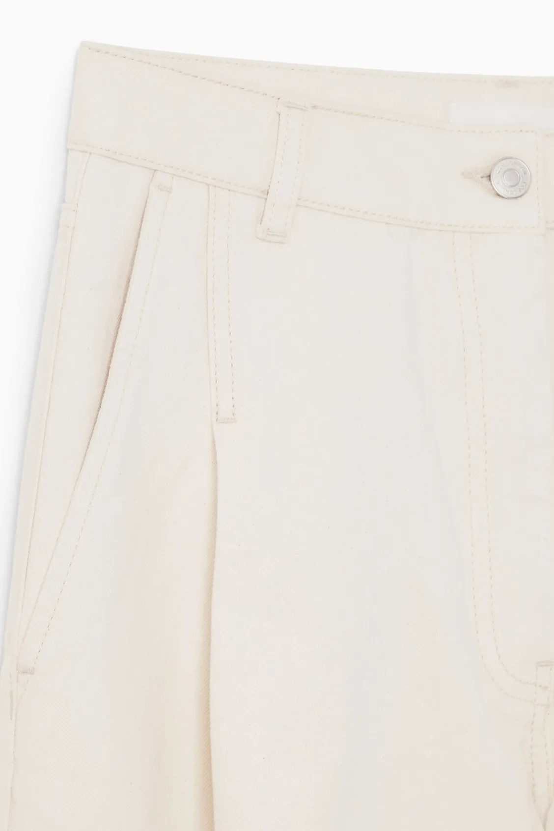 COS PLEATED BARREL-LEG DENIM PANTS-Women Jeans | Pants