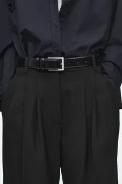 COS PLEATED BARREL-LEG WOOL-BLEND PANTS-Women Pants