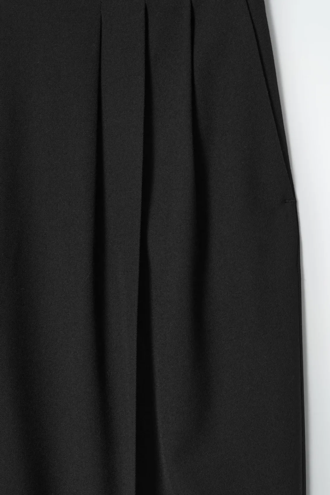 COS PLEATED BARREL-LEG WOOL-BLEND PANTS-Women Pants