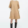 COS PLEATED COTTON MINI DRESS-Women Dresses & Jumpsuits