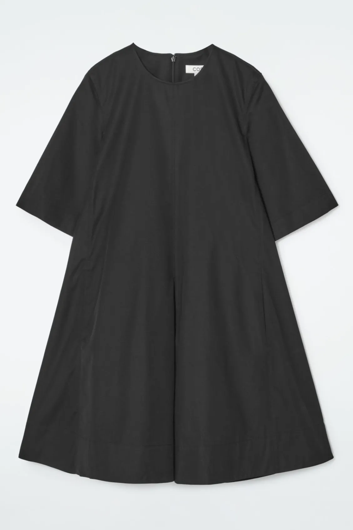 COS PLEATED COTTON MINI DRESS-Women Dresses & Jumpsuits