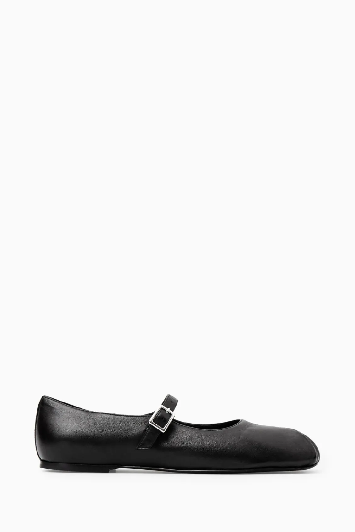 COS PLEATED LEATHER MARY-JANE BALLET FLATS-Women Shoes